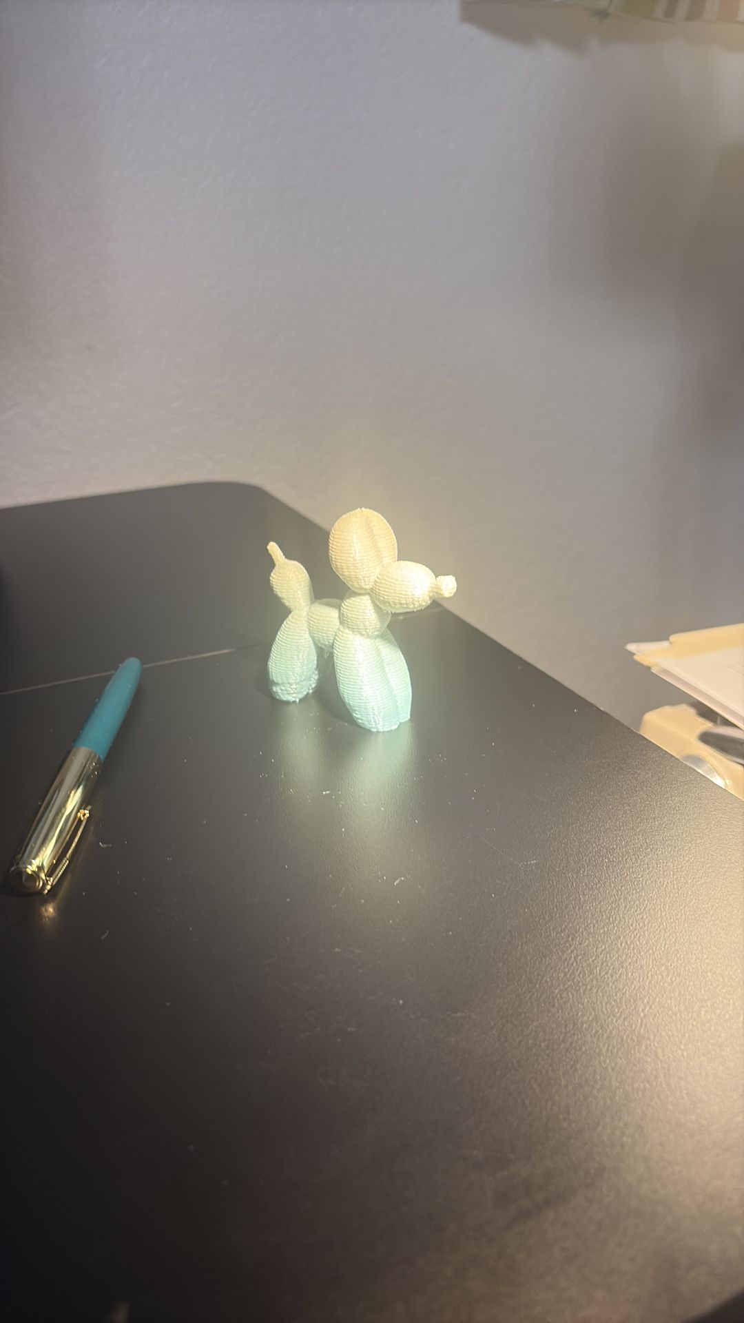 Happy dog in greens 3D printed