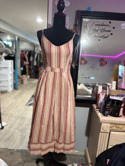 NWOT Derek heart capri wideleg jumpsuit