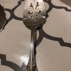International deep silver cake Server And Knife