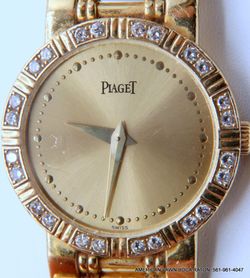 Piaget Dancer 18k Yellow Gold Diamond Champagne 23mm Watch 80564 K 81 FOR PARTS