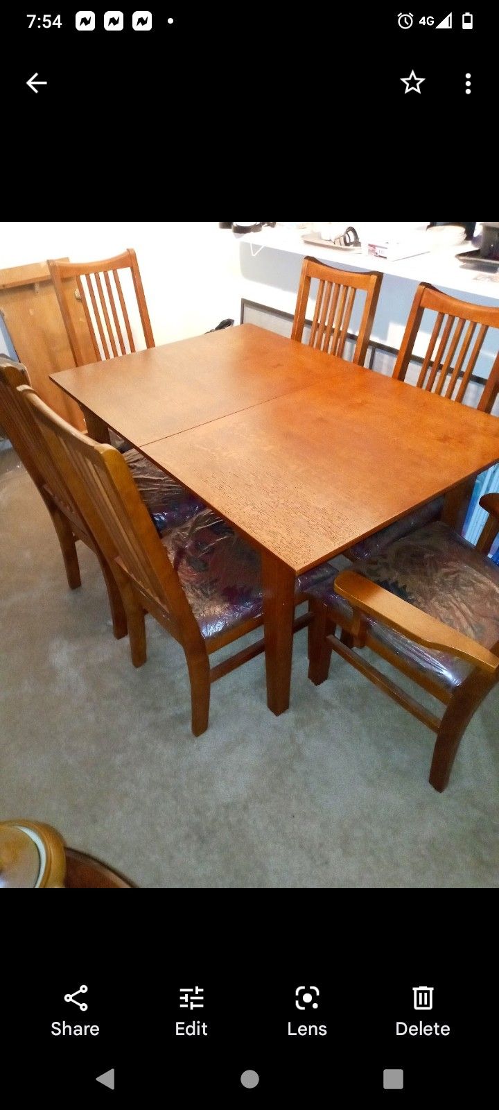 Antique Oak Table And Chairs 