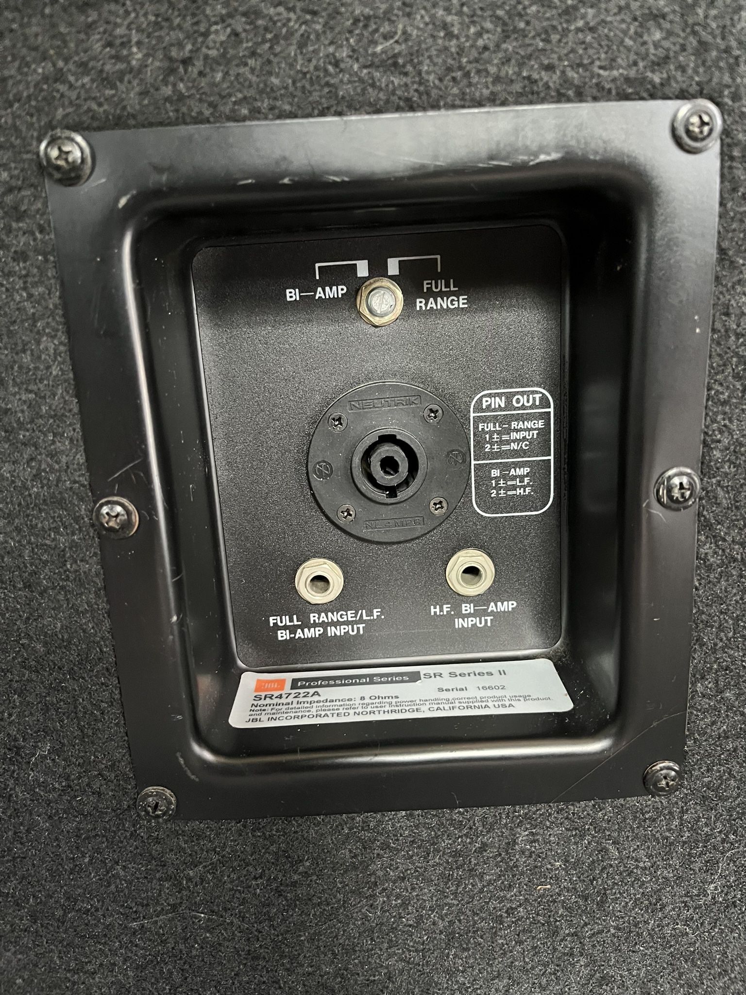 JBL SR 4722A PA speakers with Stands