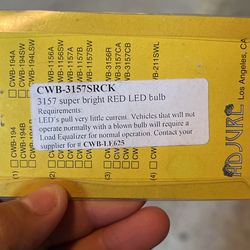 3157 Súper Bright Red Led Bulbs