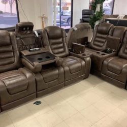 Game Zone Bark Power Reclining Living Room Set (Couch Sofa Loveseat ,  Recliner Sectional Options 