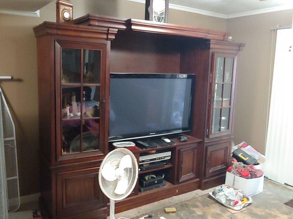 Entertainment Center Wood Finish