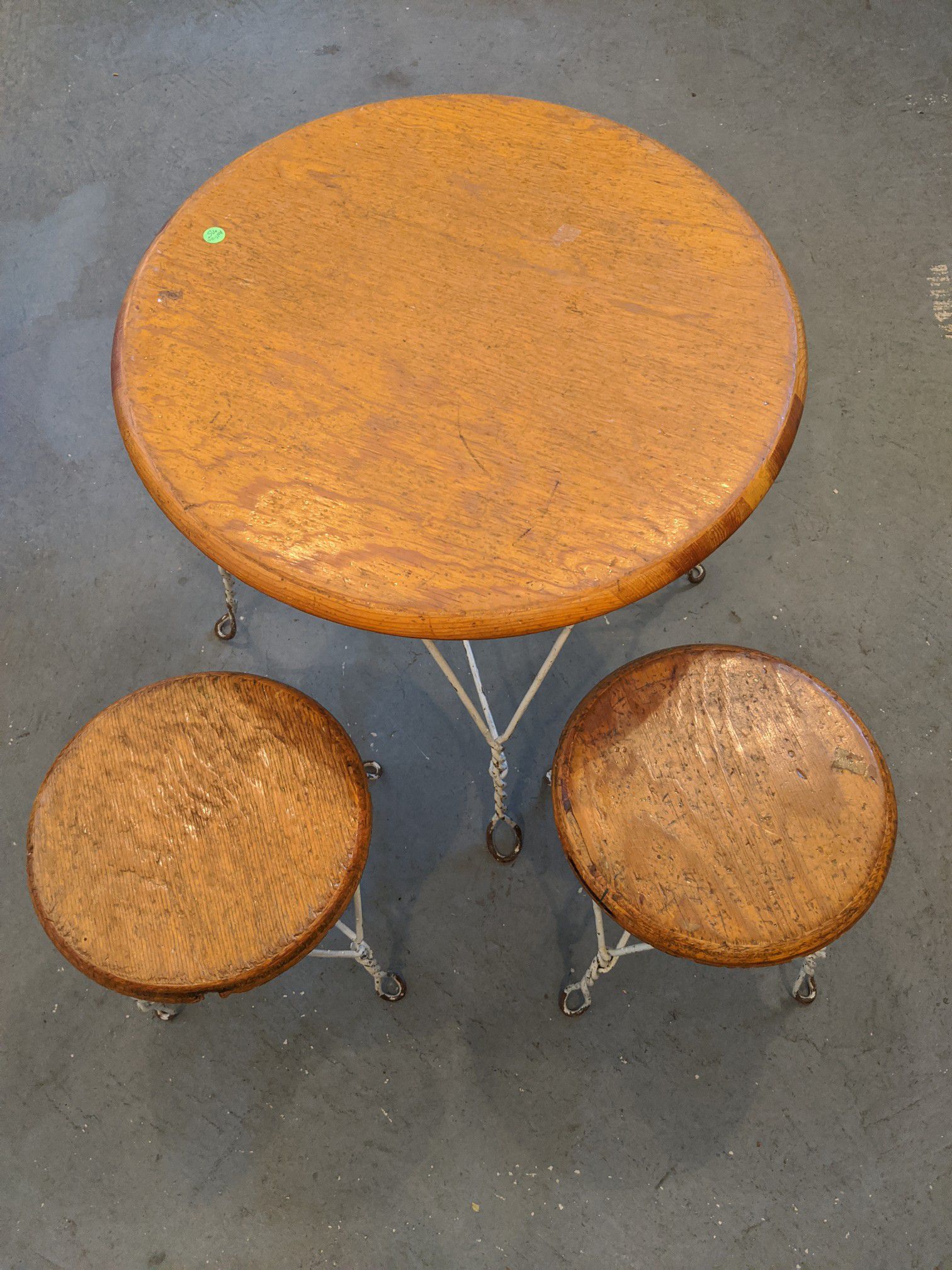 Antique children's table and chairs
