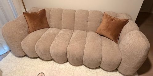 Beige Sofa & Swivel accent chair for sale