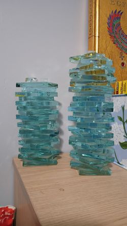 Blue crystal decor