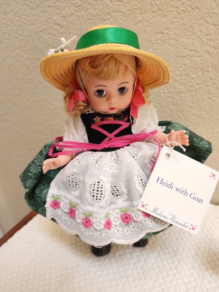 Like New 8" Madame Alexander Doll/Heidi with Goat/Storybook/Gift/Collectible