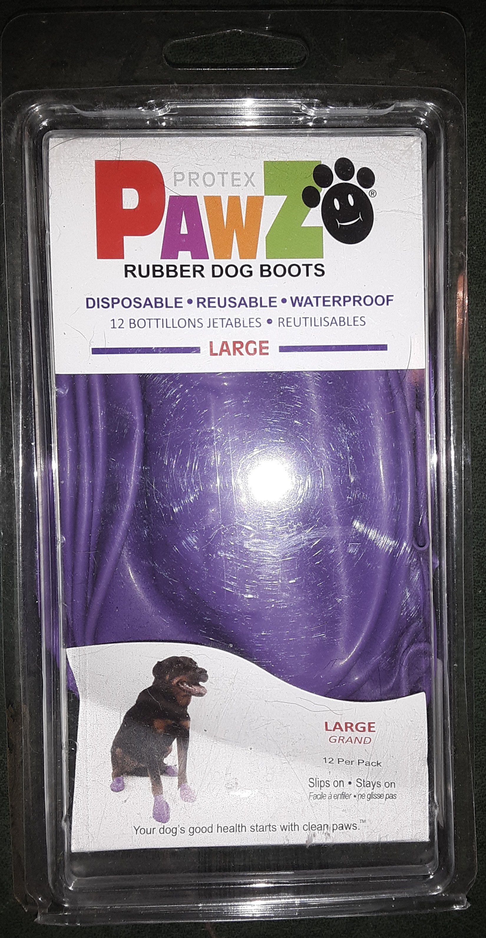 PAWS Rubber Dog Boots 12pk