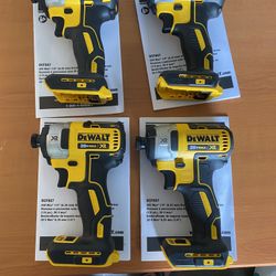 DEWALT XR BRUSHLESS 3 SPEED IMPACT DRILL ( No Battery No Charger) $ 105 EACH 
