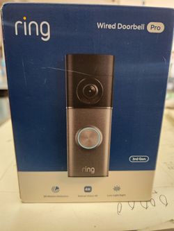 Ring wired doorbell pro. 3rd gen. Retinal 4K video