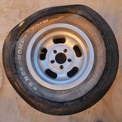 Single Aluminum Slot Mag Wheel 14x7.5" Rim 5 Lug