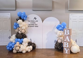 Balloons, Candy Cart, Dessert Cart, Wooden Backdrop , balloon garland