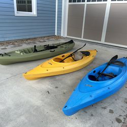 2Kayaks  For Sale Blue And Yellow  Only 