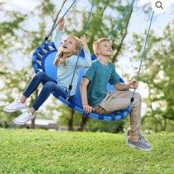 HearthSong 40-Inch ColorBurst Round Platform Tree Swing. 