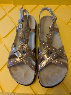 Birkenstock Bronze Studded Strappy Sandals