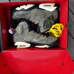 Jordan Travis Scott 6 Olive Size 8 