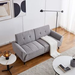Gray Fabric Sofa Couch Sitting Living Room Area Model 5120