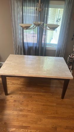 5-Piece Marble-Top Dining Table Set with 3 Chairs and Bench