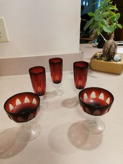 Vintage Holiday glass set