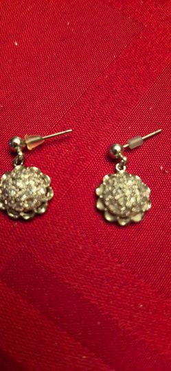 925 S sterling, small earrings W/zirconias