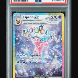 Pokémon PSA Lot. Espeon, Mewtwo, Pikachu