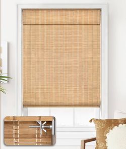 NEW 27 X 64 BAMBOO ROMAN SHADE