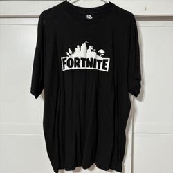 Men’s Fortnite Logo Black Short Sleeve T-Shirt Size XL