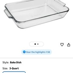 Glass 3qt Baking Pan 