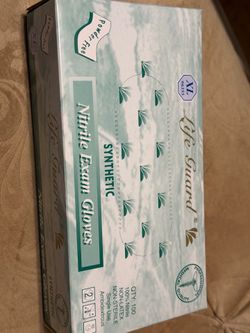 Sealed box of nitrile exam gloves  100 pieces