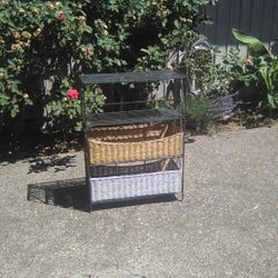 Folding Rack With Baskets/ Bathroom/pantry