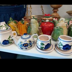 Set Of Assorted Miniature Teapots