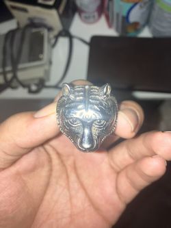 Stainless Steel Tiger Ring