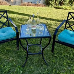 Patio Set Table 2 Chairs 