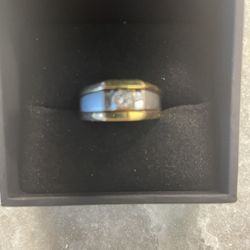 Mens Yellow And White Gold Wedding/engagement Ring