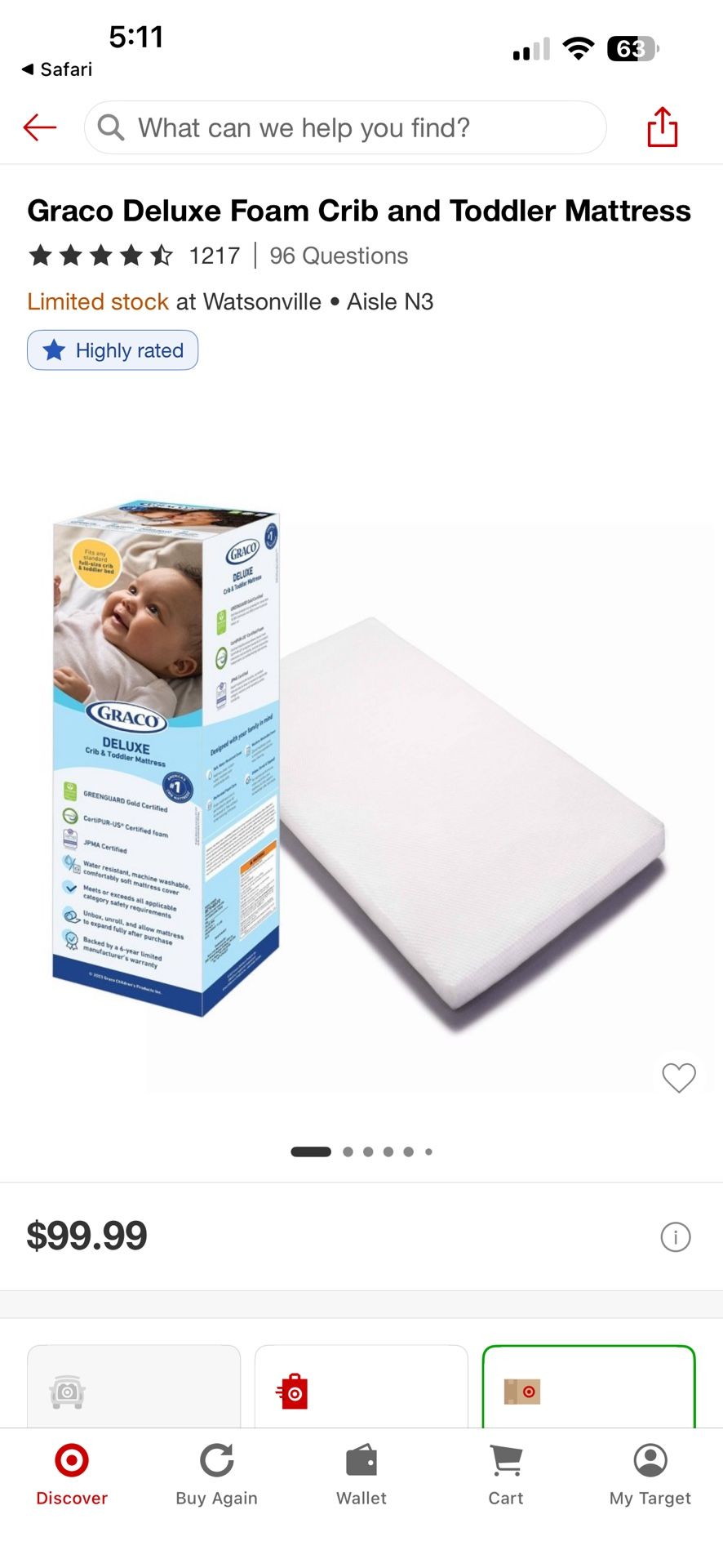 Graco Toddler Bed Mattress