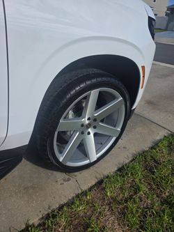24 inch wheels and tires.