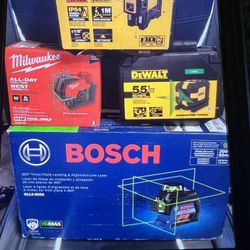 BOSCH Dewalt And Milwaukee Laser 