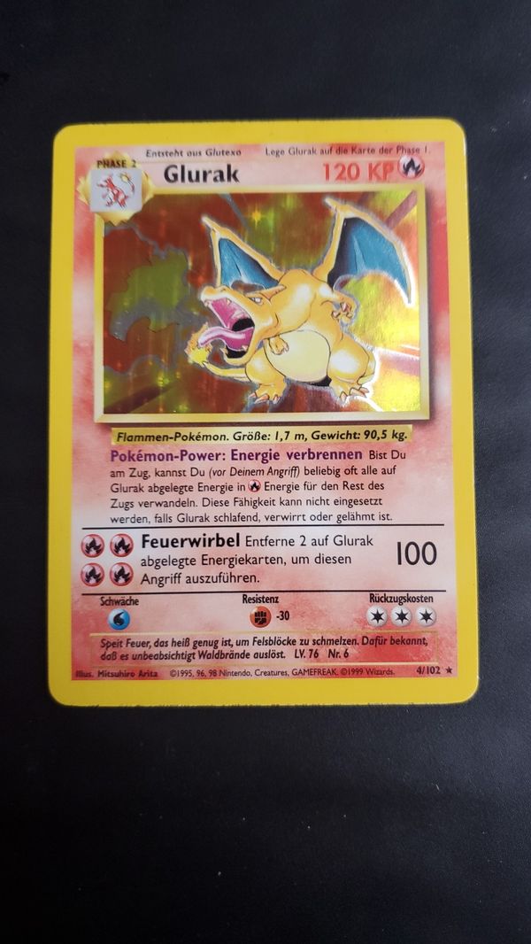 German Glurak Charizard Pokemon Trading Card For Sale In Seattle 