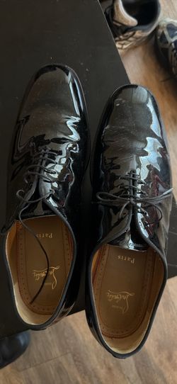 Christian Louboutin black patent leather dress shoes (Oxford style)