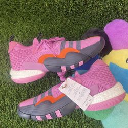 Adidas Bliss Pink/Core Black Trae Young 2.0 Basketball Athletic Sneakers