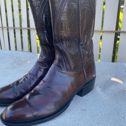 LUCCHESE Vintage Western Boots Size 12 D