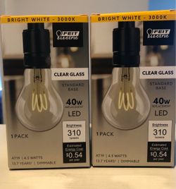2 - 40W Dimmable LED Bright White 3000k
