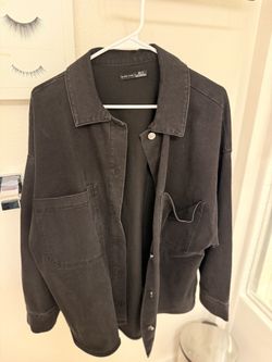 Over Sized Black Tape Jacket