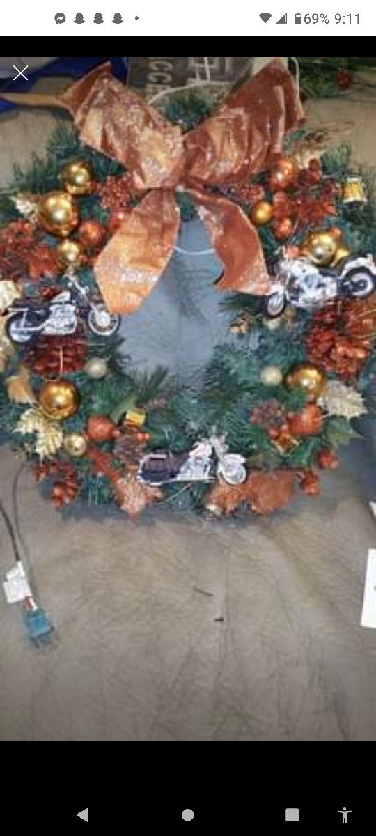 Harley Davidson Xmas Wreaths