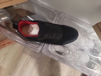 Black Sneaker with Red Interior