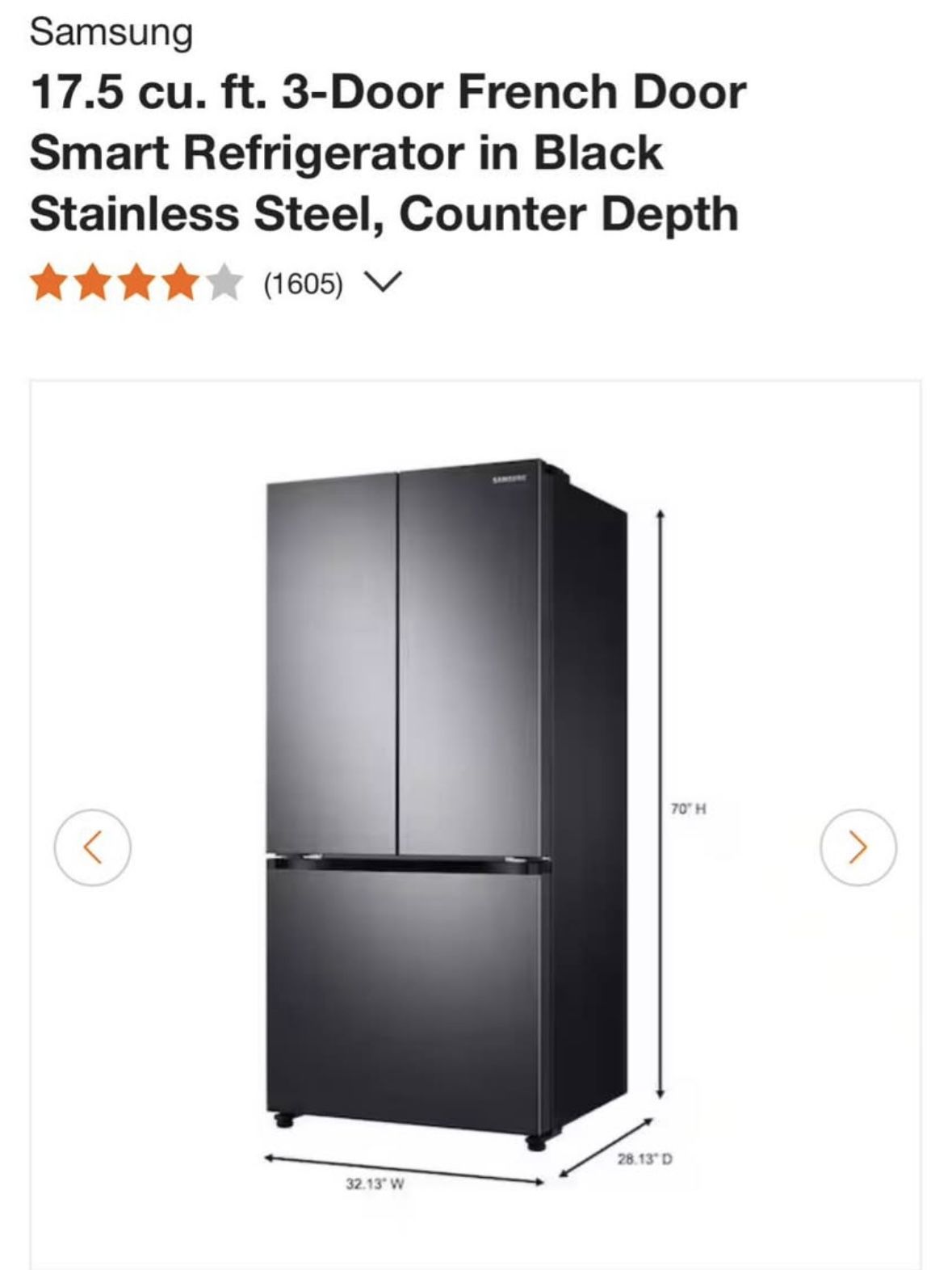Selling a Smart 3-Door French Door Refrigerator. Located in Philadelphia. Message me if interested!