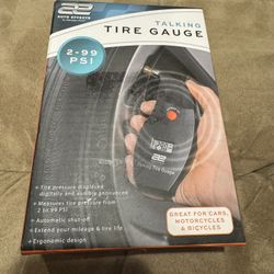 NIB Auto Effects by Meridian Point Talking Tire Gauge 2-99 PSI