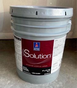 Semigloss Interior Paint. Pure White. New 5 gallons